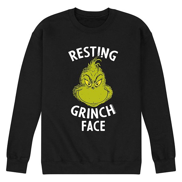 Men's Dr. Suess The Grinch Face Sweatshirt