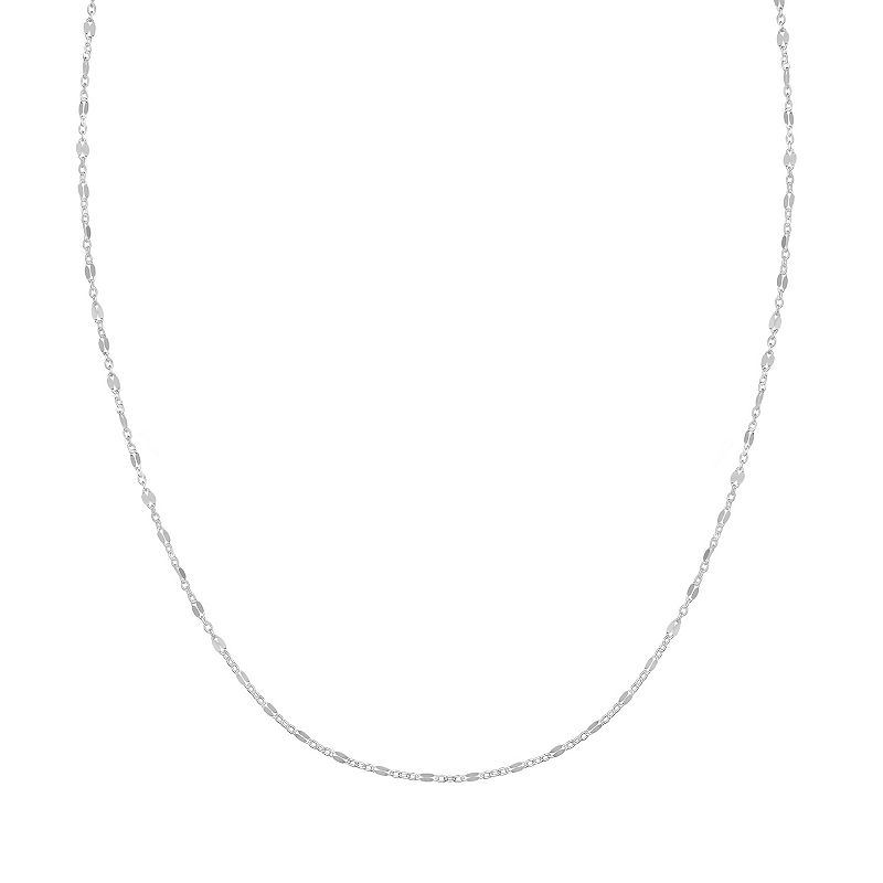PRIMROSE Sterling Silver Diamond-Cut Mirror Station Chain Necklace, Women