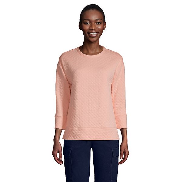 Women's Lands' End Quilted Crewneck Top