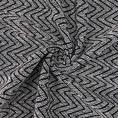 Maxine Chevron Black Cotton Blanket