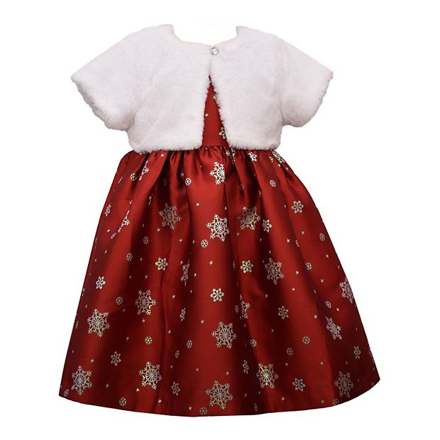 Girls 4-12 Bonnie Jean Jacquard Snowflake Dress