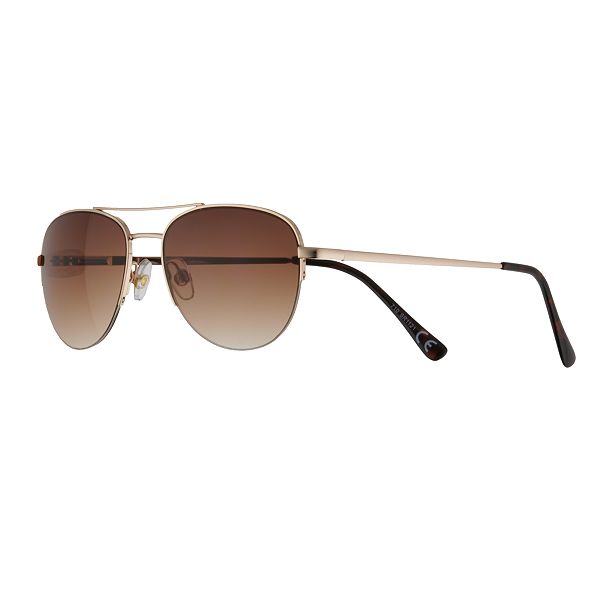 Womens brown cheap aviator sunglasses