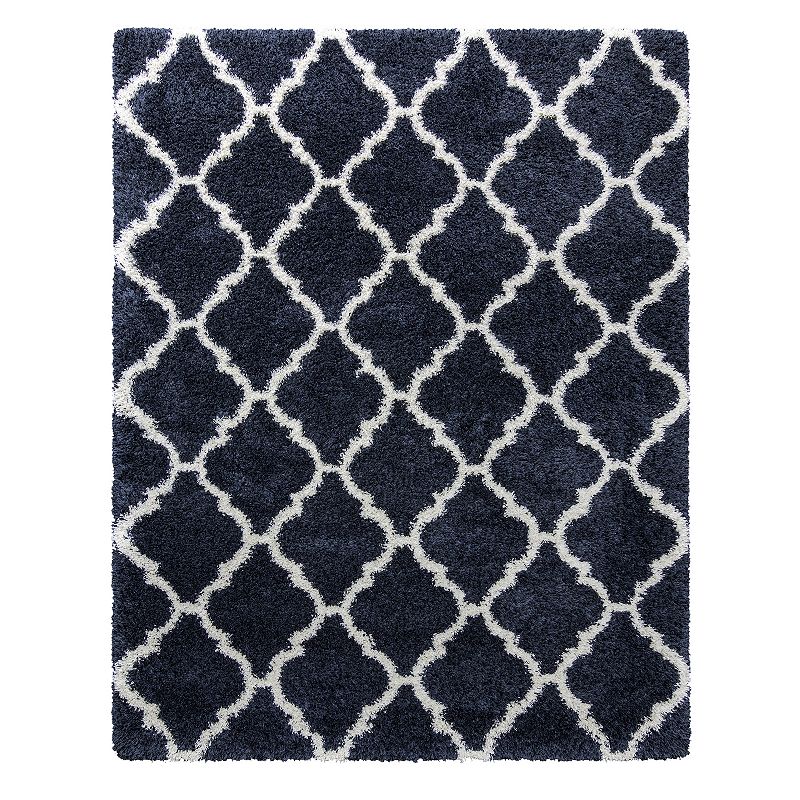 Gertmenian Ultimate Shag Tile Rug, Blue, 8X10 Ft