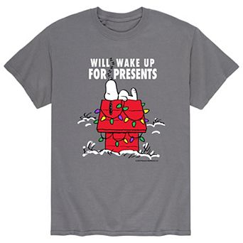 Men's Peanuts Wake For Presents Tee