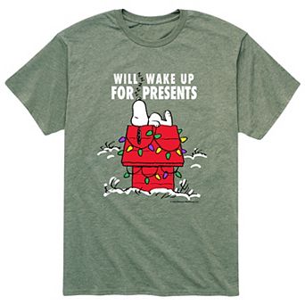 Men's Peanuts Wake For Presents Tee