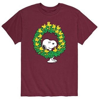 Men's Peanuts Wreath Fam Tee
