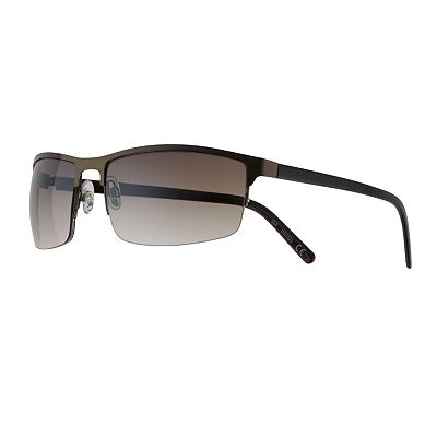 Mens semi rimless sunglasses hotsell