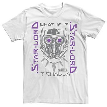 Men's Marvel What If Star Lord T'Challa Poster Tee