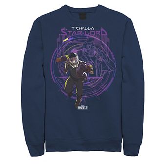 Men's Marvel What If T'Challa Star Lord Poster Sweatshirt