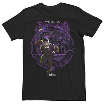 Men's Marvel What If T'Challa Star Lord Poster Tee