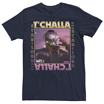 Men's Marvel What If T'Challa Star Lord Poster Tee
