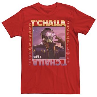 Men's Marvel What If T'Challa Star Lord Poster Tee