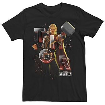 Men's Marvel What If Thor Galactic Poster Tee