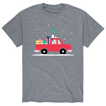 Men's Peanuts Holiday Truck Tee