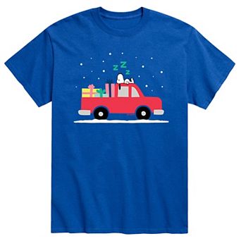 Men's Peanuts Holiday Truck Tee