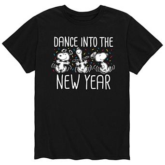 Men's Peanuts Dance In New Year Tee