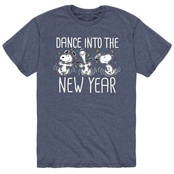 Men's Peanuts Dance In New Year Tee