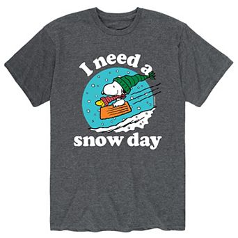 Men's Peanuts Snow Day Tee