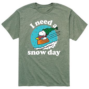 Men's Peanuts Snow Day Tee