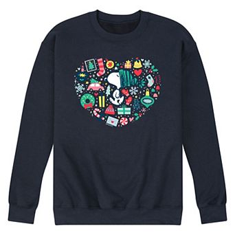 Men's Peanuts Holiday Heart Sweatshirt