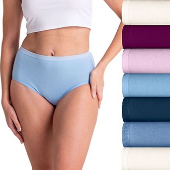 Women's Fruit of the Loom® Signature 100% Cotton 7-pack Brief Panty Set 7DKBRAP