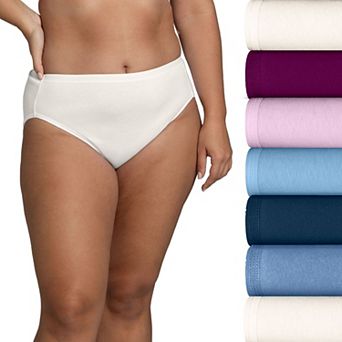 Women's Fruit of the Loom® Signature 100% Cotton 7-pack Hi-Cut Panty Set 7DKHCAP