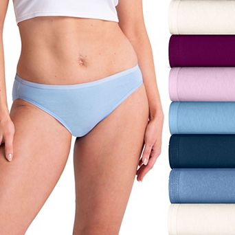 Women's Fruit of the Loom® Signature 100% Cotton 7-pack Bikini Panty Set 7DKBKAP