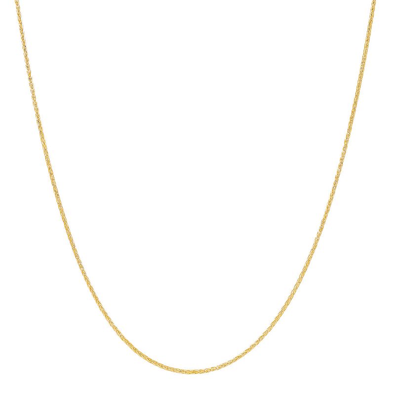 Everlasting Gold 14k Gold 0.75 mm Solid Wheat Chain Necklace - 20 in., Wom