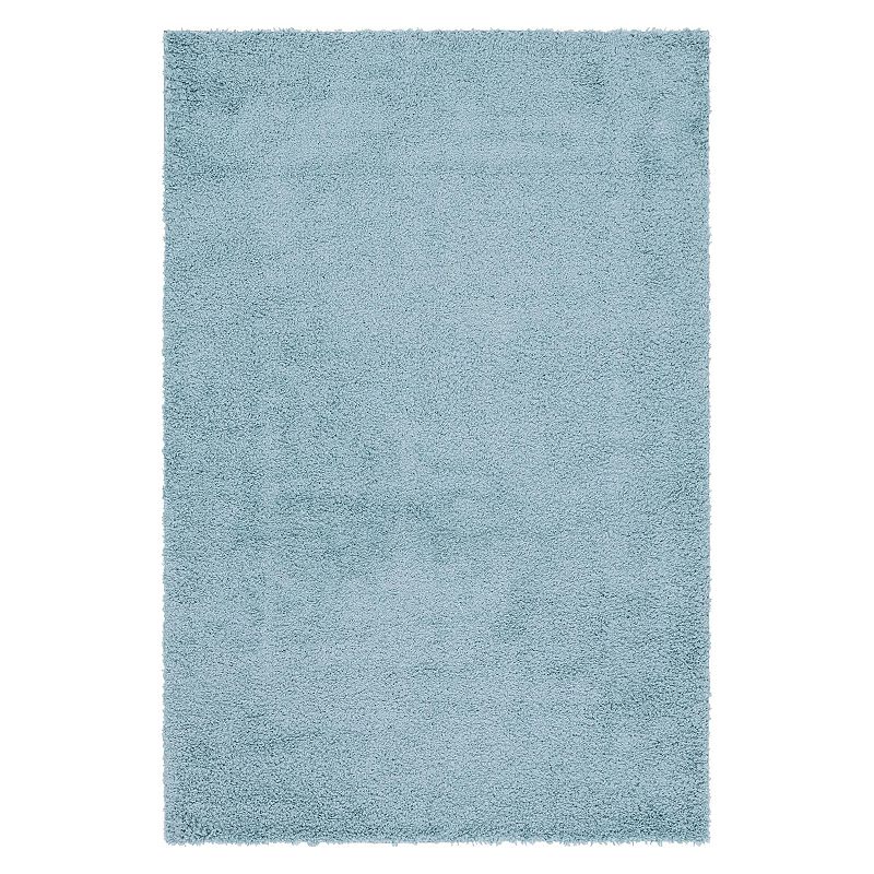Unique Loom Davos Shag Rug, Blue, 3X16.5Ft