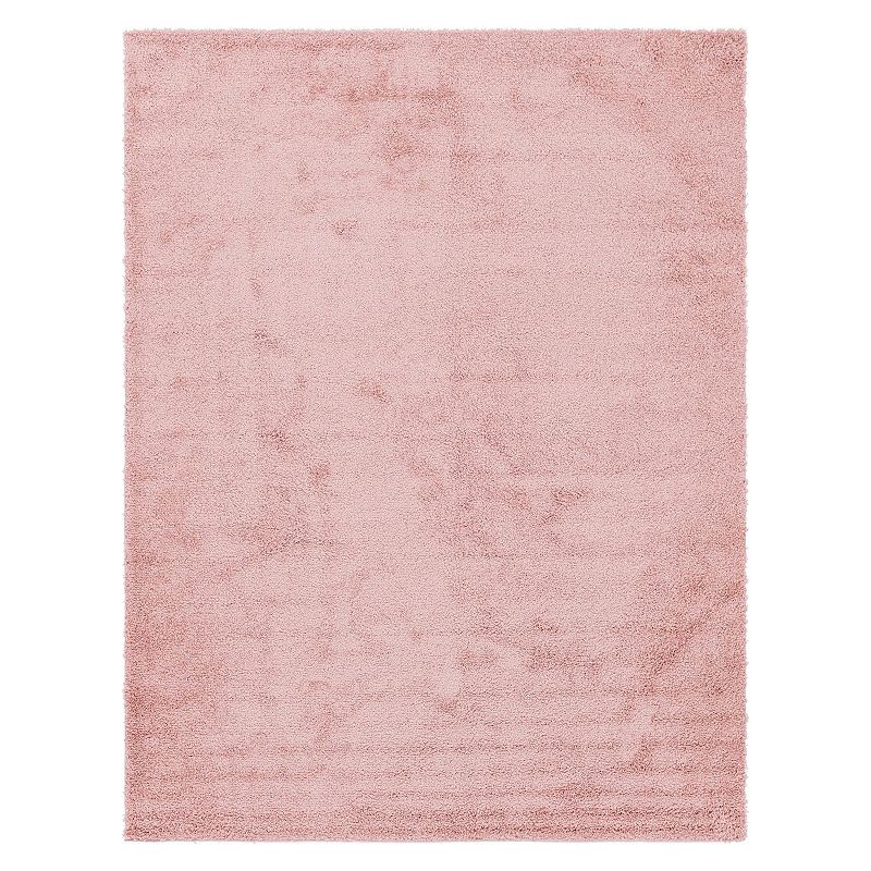 Unique Loom Davos Shag Rug, Pink, 10Ft Rnd