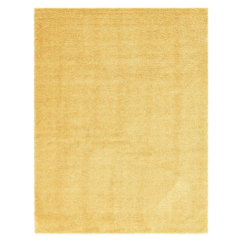 Unique Loom Davos Shag Rug, Yellow, 10X14 Ft