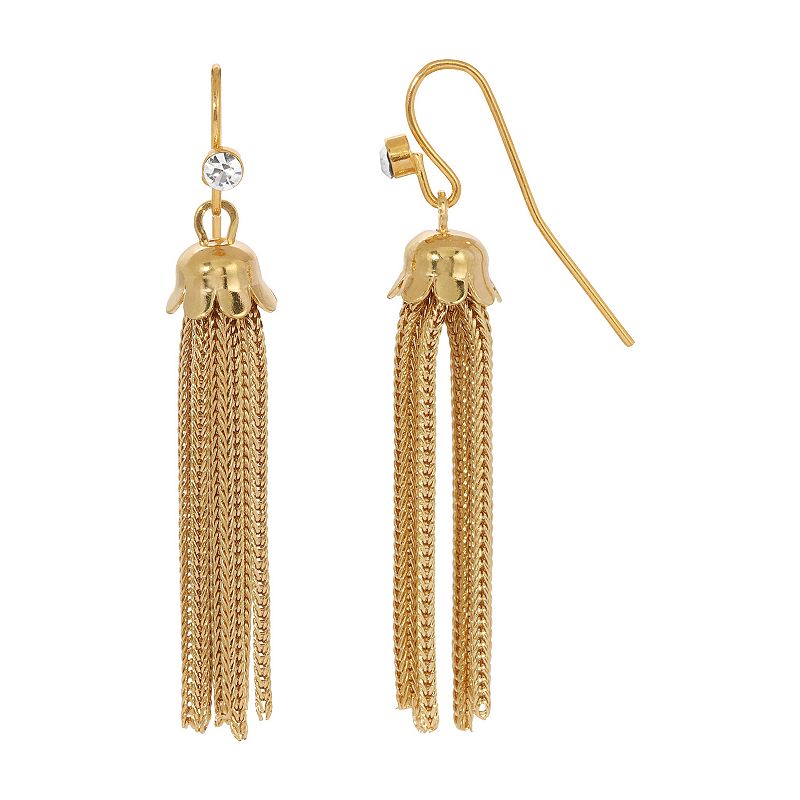 33421918 1928 Gold Tone Simulated Crystal-Accented Tassel D sku 33421918