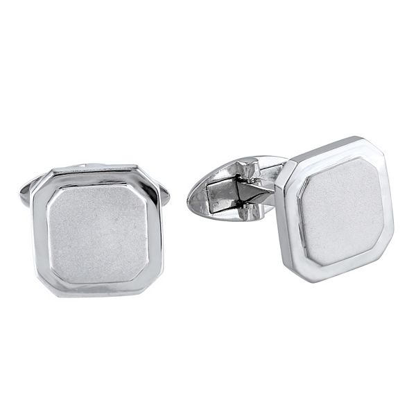 Stella Grace Sterling Silver Square Layered Cufflinks