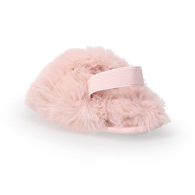 Girl's LC Lauren Conrad Cross Faux Fur Slippers