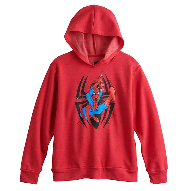 Boys Red Marvel Spider-Man Logo Hoodie