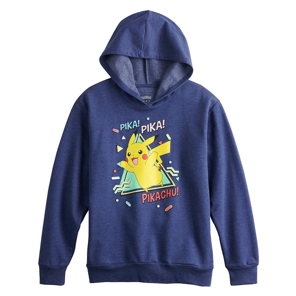 Boys 8-20 Pokémon Pikachu 80's Triangles Fleece Hoodie