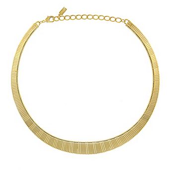 1928 Gold Tone Dipped Collar Necklace