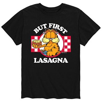 Men's Garfield But First Lasagna Tee