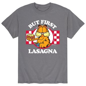 Men's Garfield But First Lasagna Tee