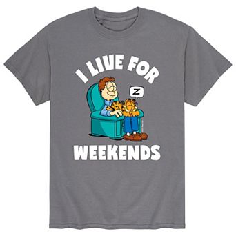 Men's Garfield Live For Weekends Tee