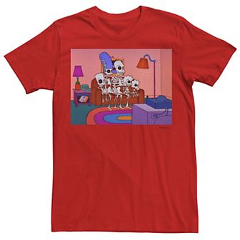 Men's The Simpsons Skeleton Halloween Intro Portrait Tee