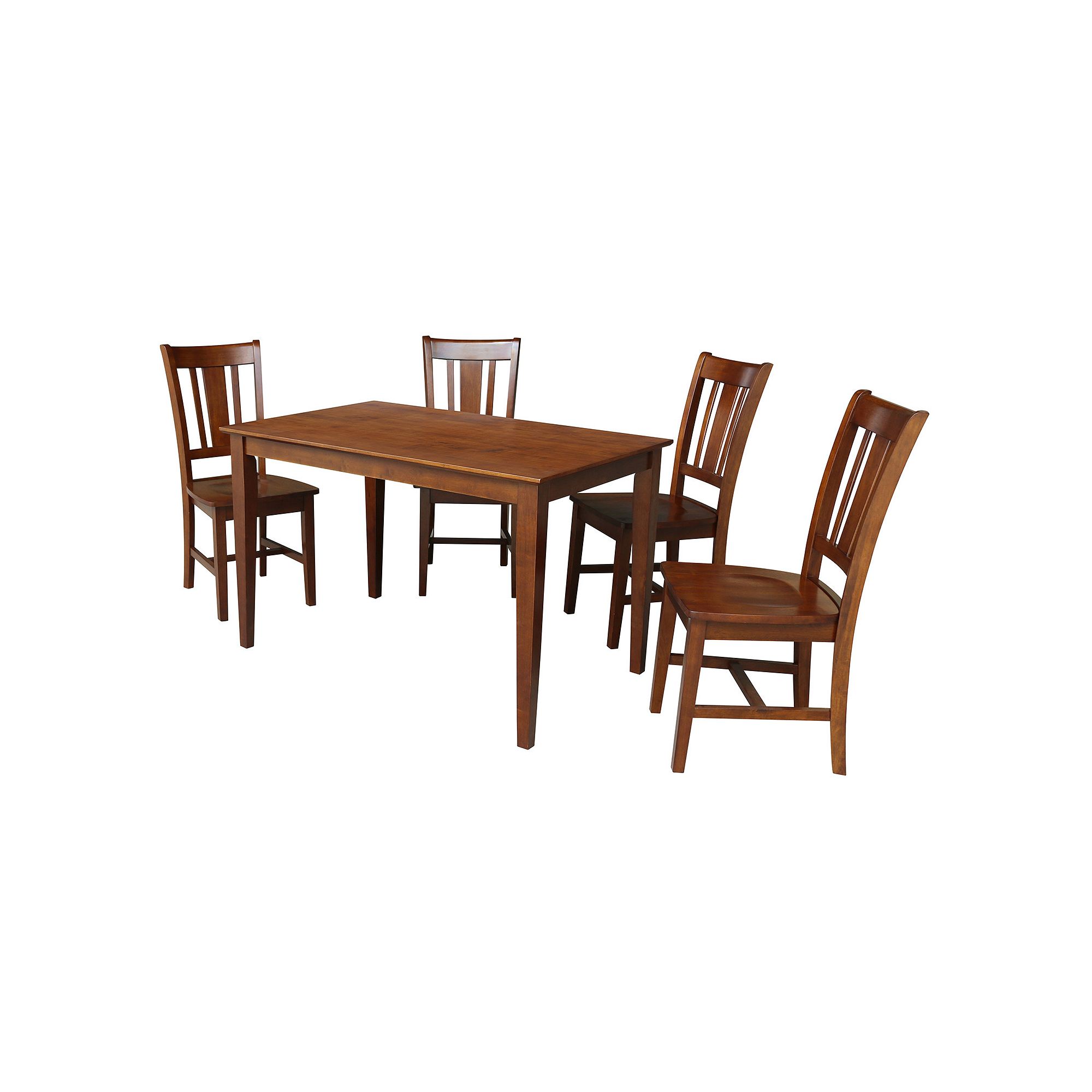 International Concepts Dining Table & San Remo Dining Chair 5-piece Set, Br