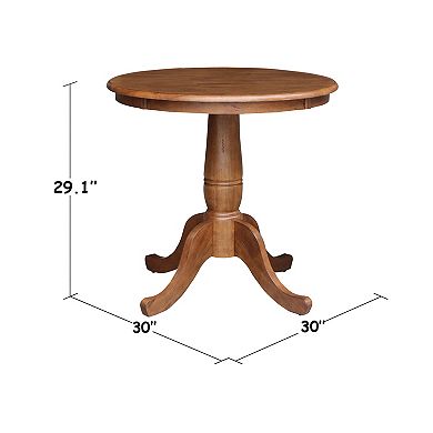 30" Round Top Pedestal Dining Table