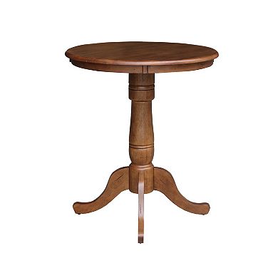 30" Round Top Pedestal Counter Height Dining Table