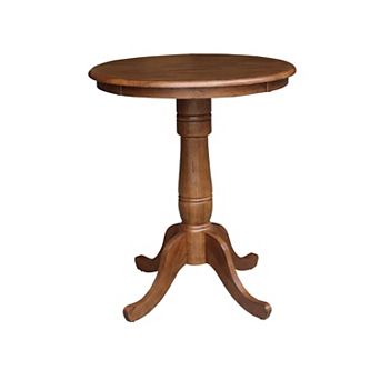 30" Round Top Pedestal Counter Height Dining Table