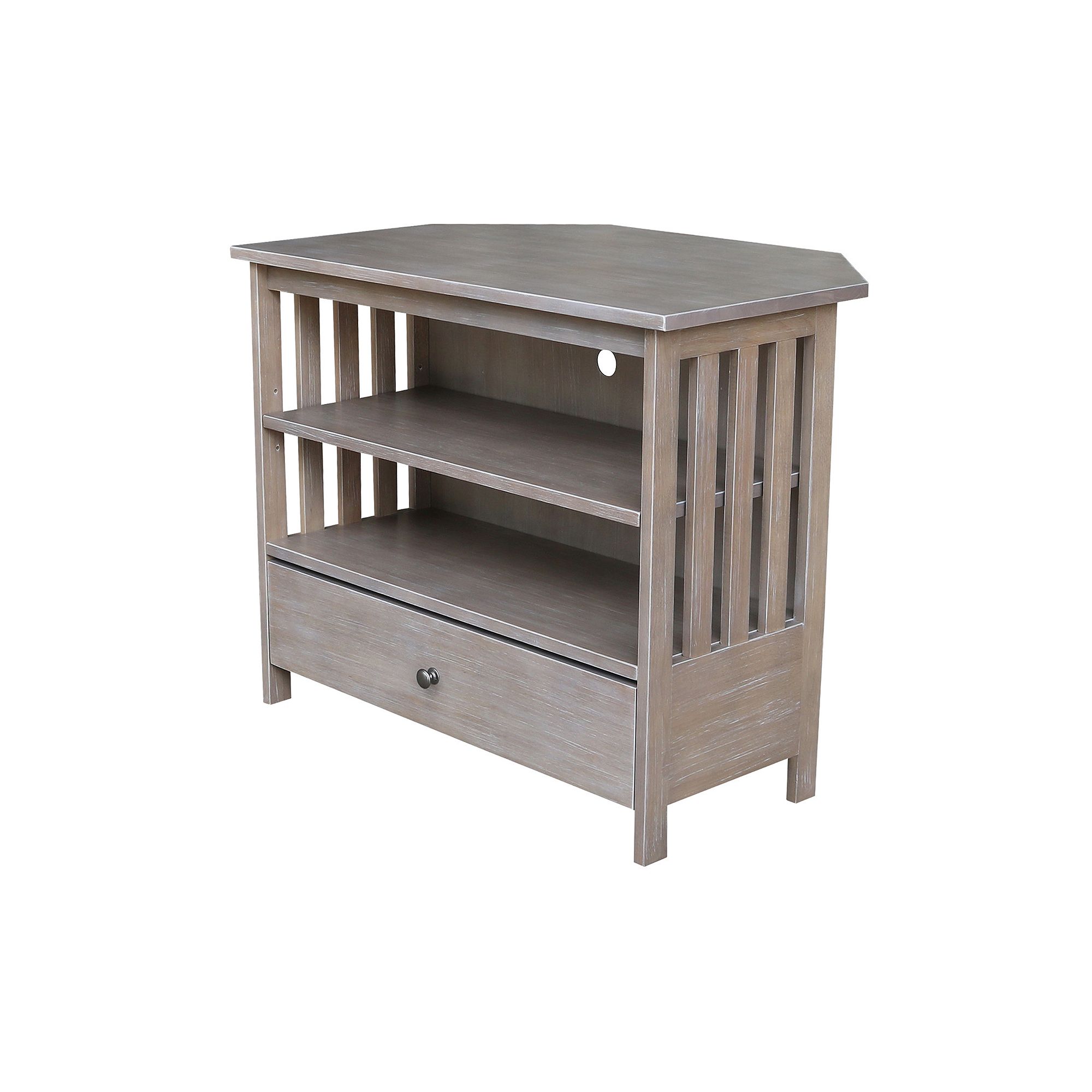 International Concepts Mission Corner TV Stand, Gray