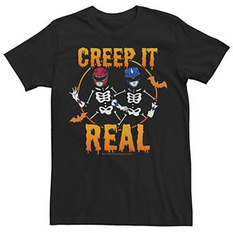 Men's Power Rangers Creep It Real Ranger Skeleton Duo Tee