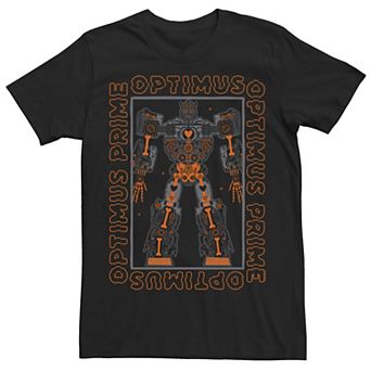 Men's Transformers Optimus Prime Skeleton Poster Tee