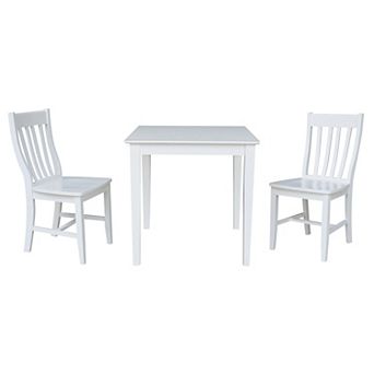 International Concepts Traditional Dining Table & Chair 3 pc Set