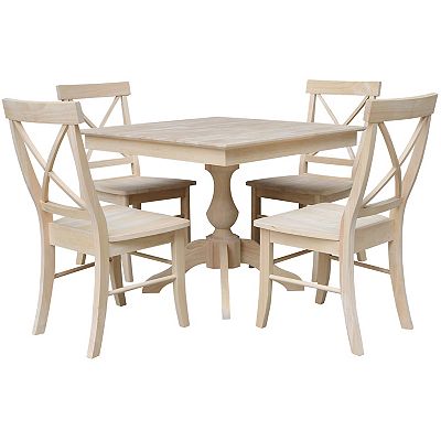 International concepts unfinished dining table sales